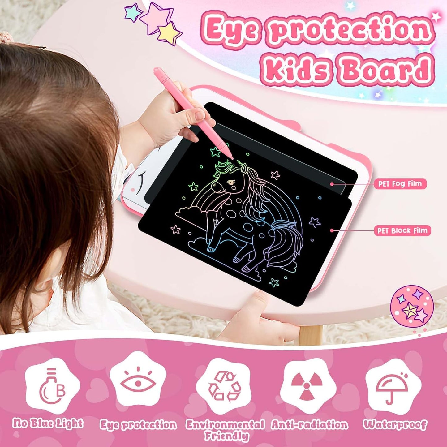 Children's LCD writing tablet, colorful toddler toy drawing tablet, educational children's toy