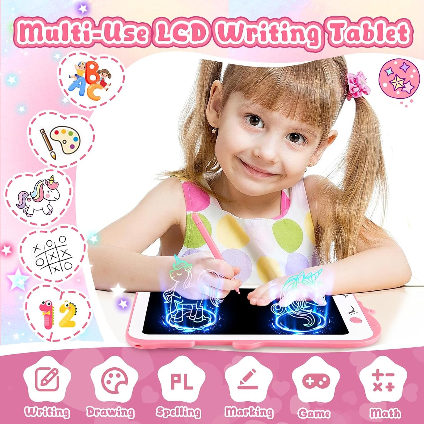 Children's LCD writing tablet, colorful toddler toy drawing tablet, educational children's toy