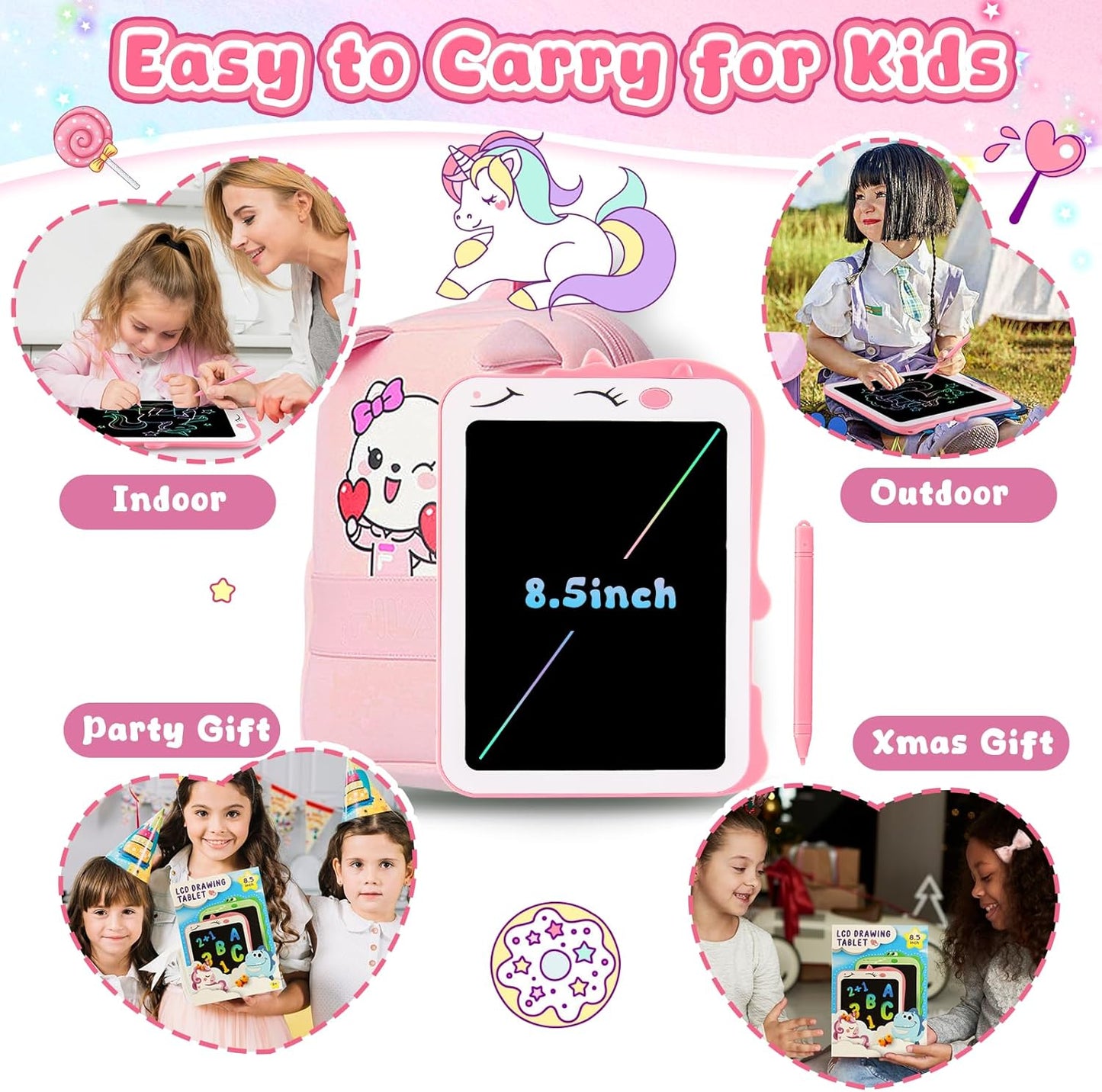 Children's LCD writing tablet, colorful toddler toy drawing tablet, educational children's toy