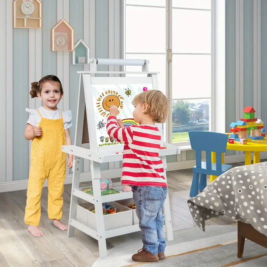 Children's Easel, 3 in 1 Wooden Vertical Art Easel