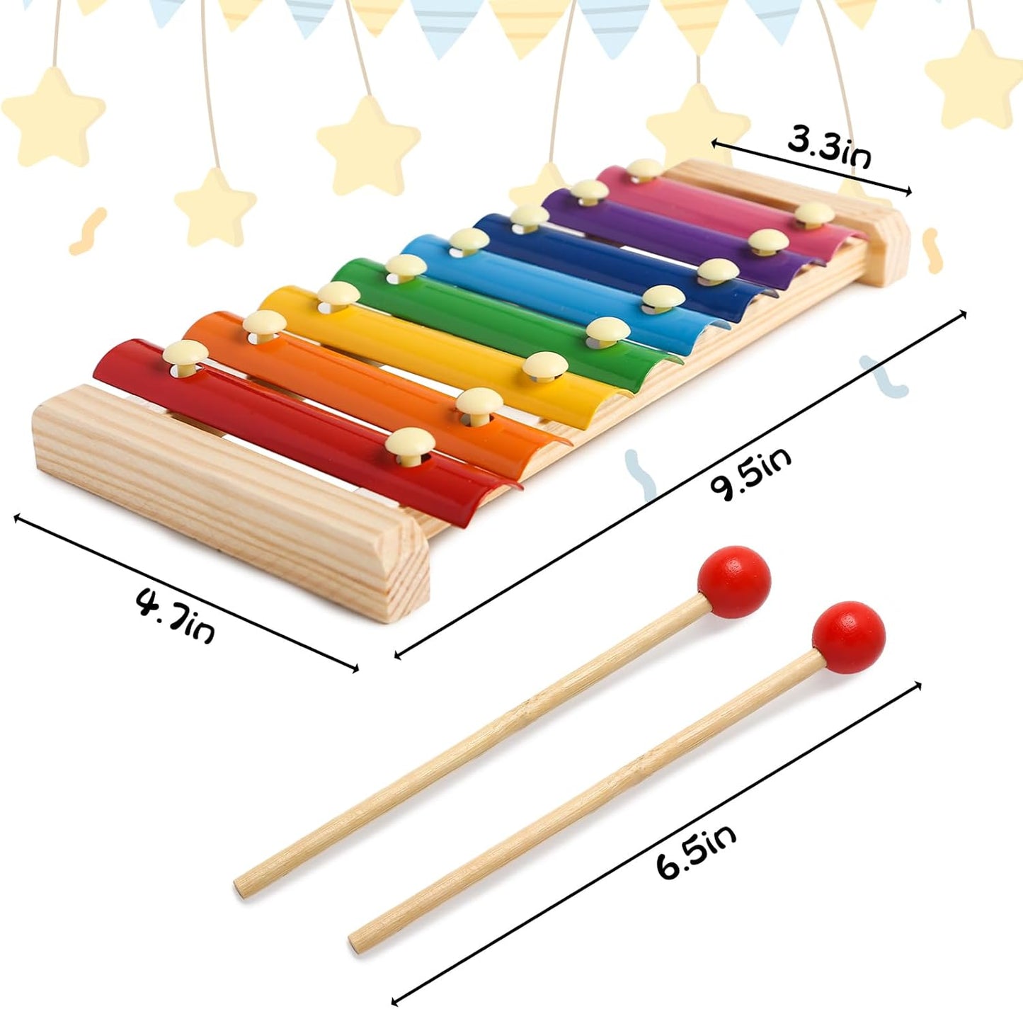 ✨Children's xylophone, xylophone musical toy with child-safe mallets