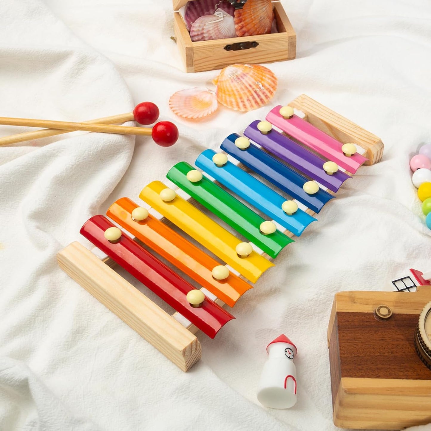 ✨Children's xylophone, xylophone musical toy with child-safe mallets