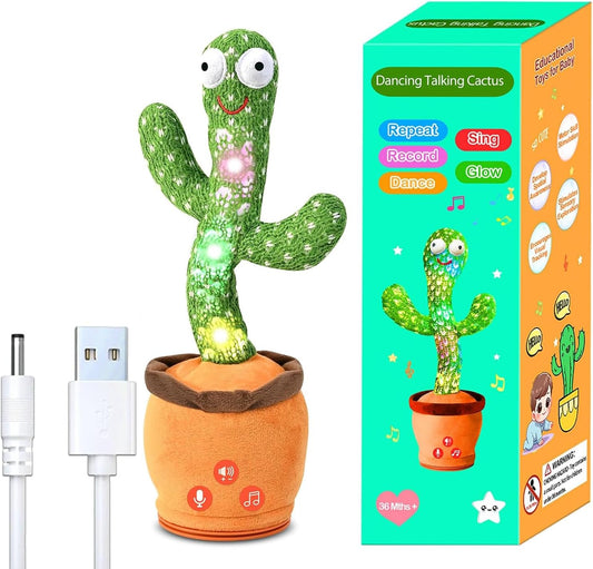 🌵Dancing and talking cactus toy with 120 English songs
