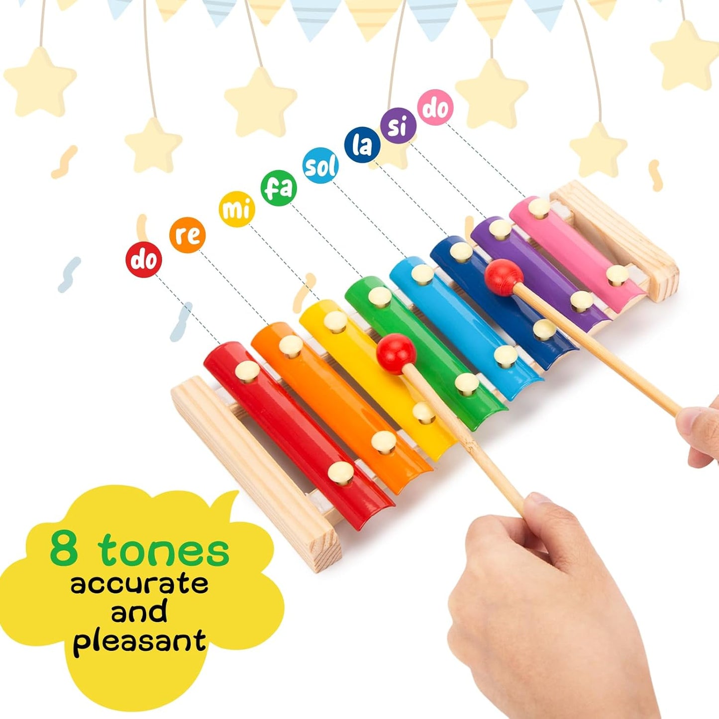 ✨Children's xylophone, xylophone musical toy with child-safe mallets