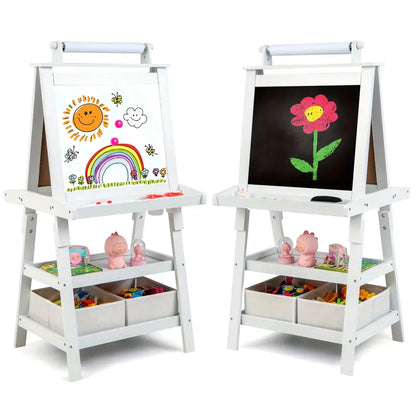 Children's Easel, 3 in 1 Wooden Vertical Art Easel