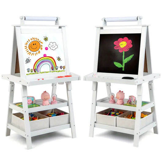 Children's Easel, 3 in 1 Wooden Vertical Art Easel